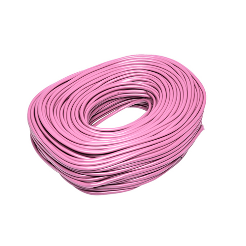 Pink Flexible PVC Cable Sleeving - 100m Reel
