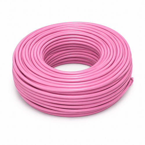 Pink Flexible PVC Cable Sleeving - 100m Reel