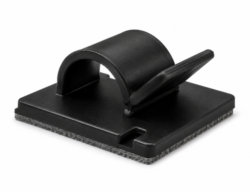 Black Self-Adhesive Nylon Cable Clips (Pack of 100)