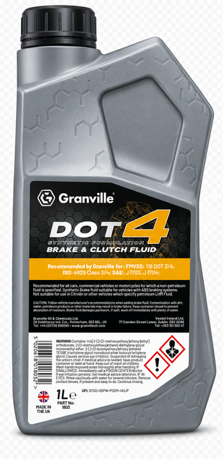 Brake & Clutch Fluid DOT4 (1 litre) ( Pack of 1 )