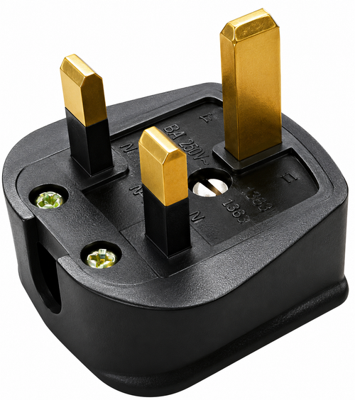 Plug Top (13A) Black ( Pack of 10 )