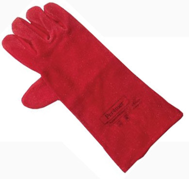 Red Welding Gauntlet Gloves (Pack of 1)