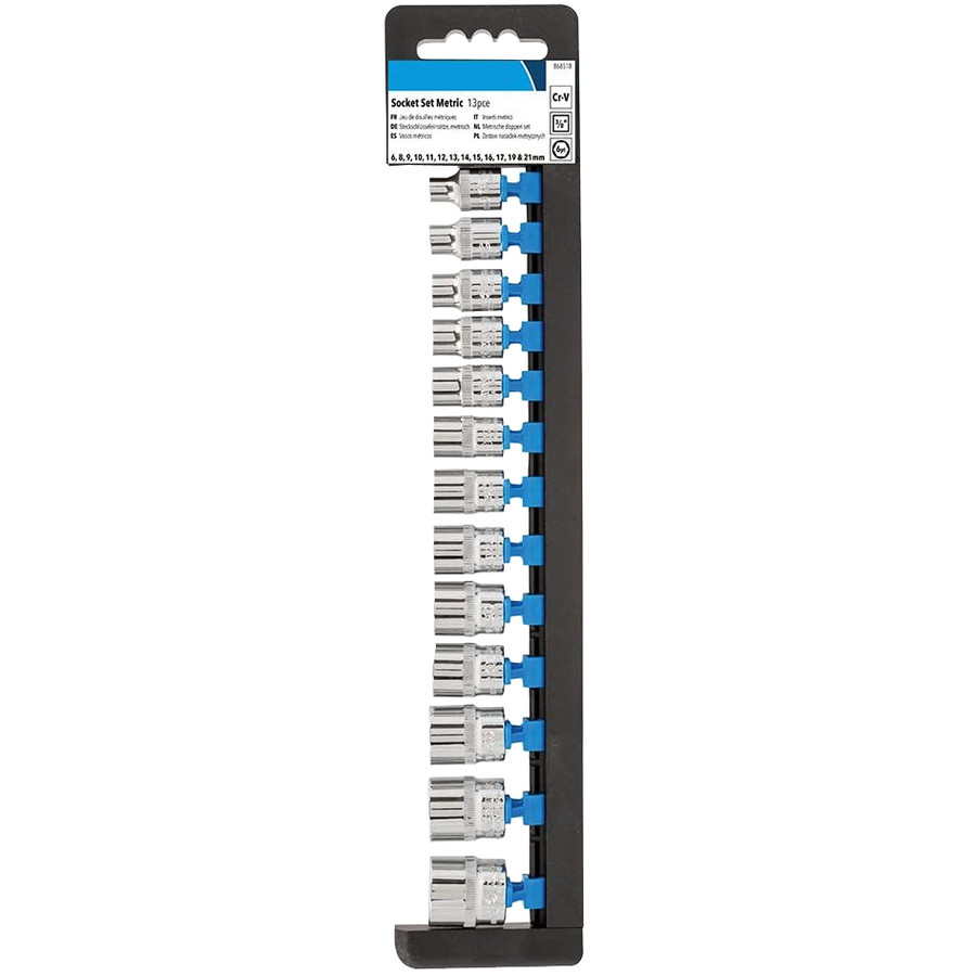 Socket Set 3/8-inch Drive Metric, (13-Piece) (6-21 mm)