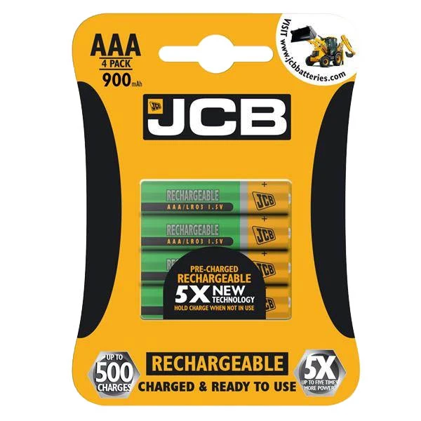 Card of Rechargeable AAA (Pack of 4)