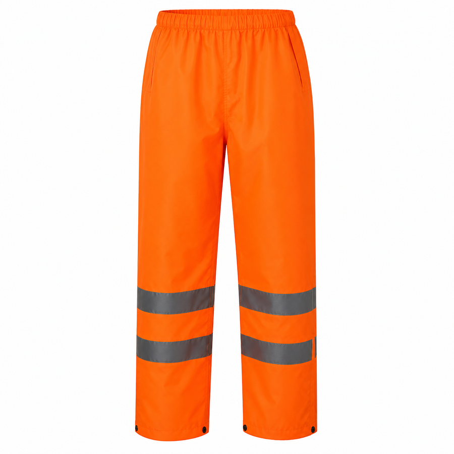 Hi-Vis Waterproof Trousers Orange (Pack of 1)