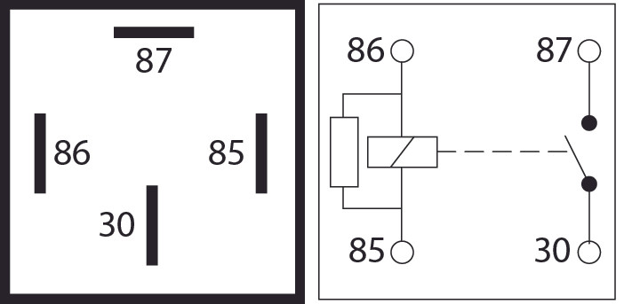 Relay 4-pin 12v 40A Open/Resistor ( Pack of 1 )