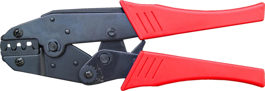 Ratchet Crimping Tool for Uninsulated Spade Terminals (0.5–6.0 mm²) (Pack of 1)