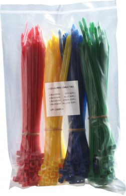 Coloured Cable Ties - Assorted Colours (Pack of 200)