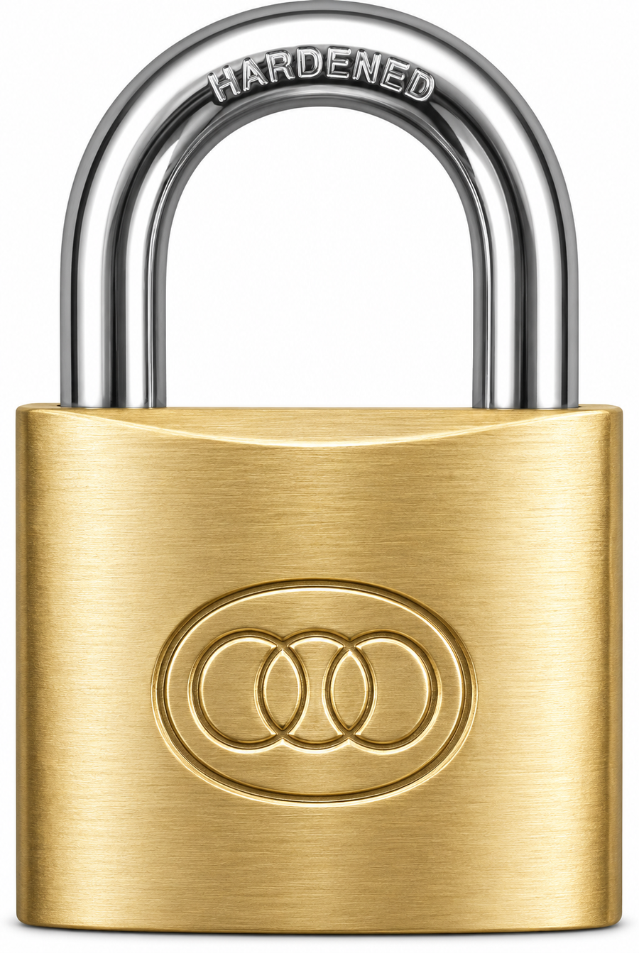 Brass Padlock 3 keys (Pack of 1)