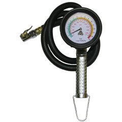Alloy Dial Tyre Inflator 10-210 psi & 0.7-15 bar, 0.85m Hose Euro Connector