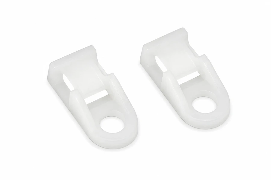 Cable Tie Eyelet (19 x 9mm) 4.8 mm Hole White (Pack of 100)