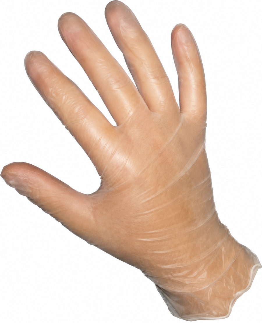 Box of Clear Vinyl Gloves Powder Free (100)