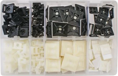 Assorted Cable Tie Bases & Mounts (180 Pieces)