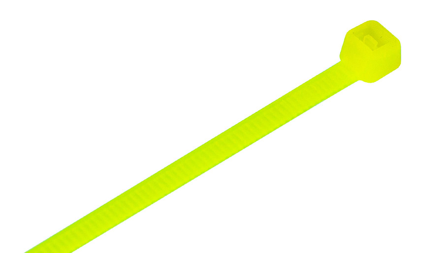 Fluorescent Yellow Cable Ties (Pack of 100)