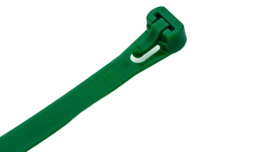 Green Releasable Cable Ties (Type B) (Pack of 100)