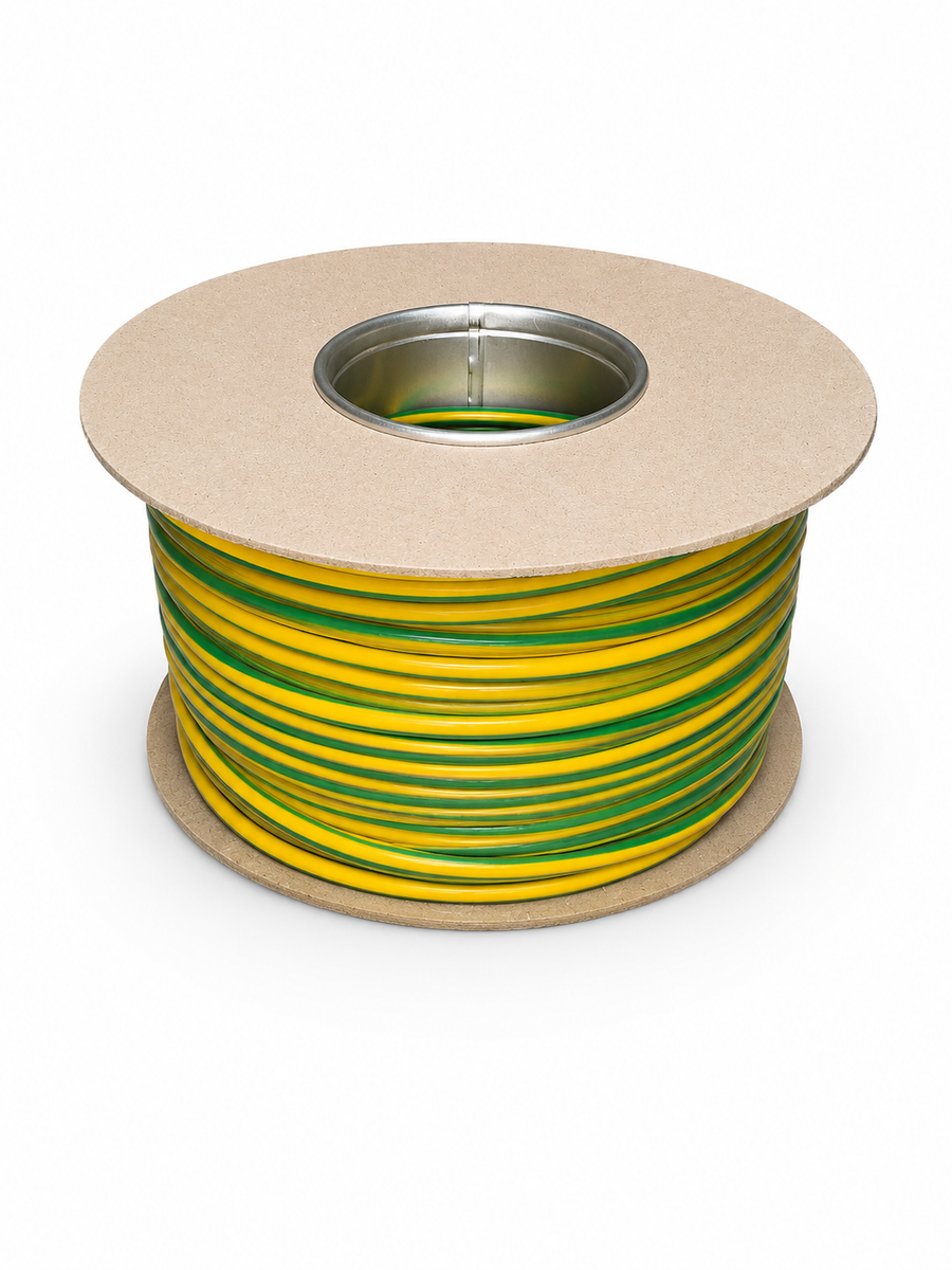 Earth Flexible PVC Cable Sleeving - 100m Reel
