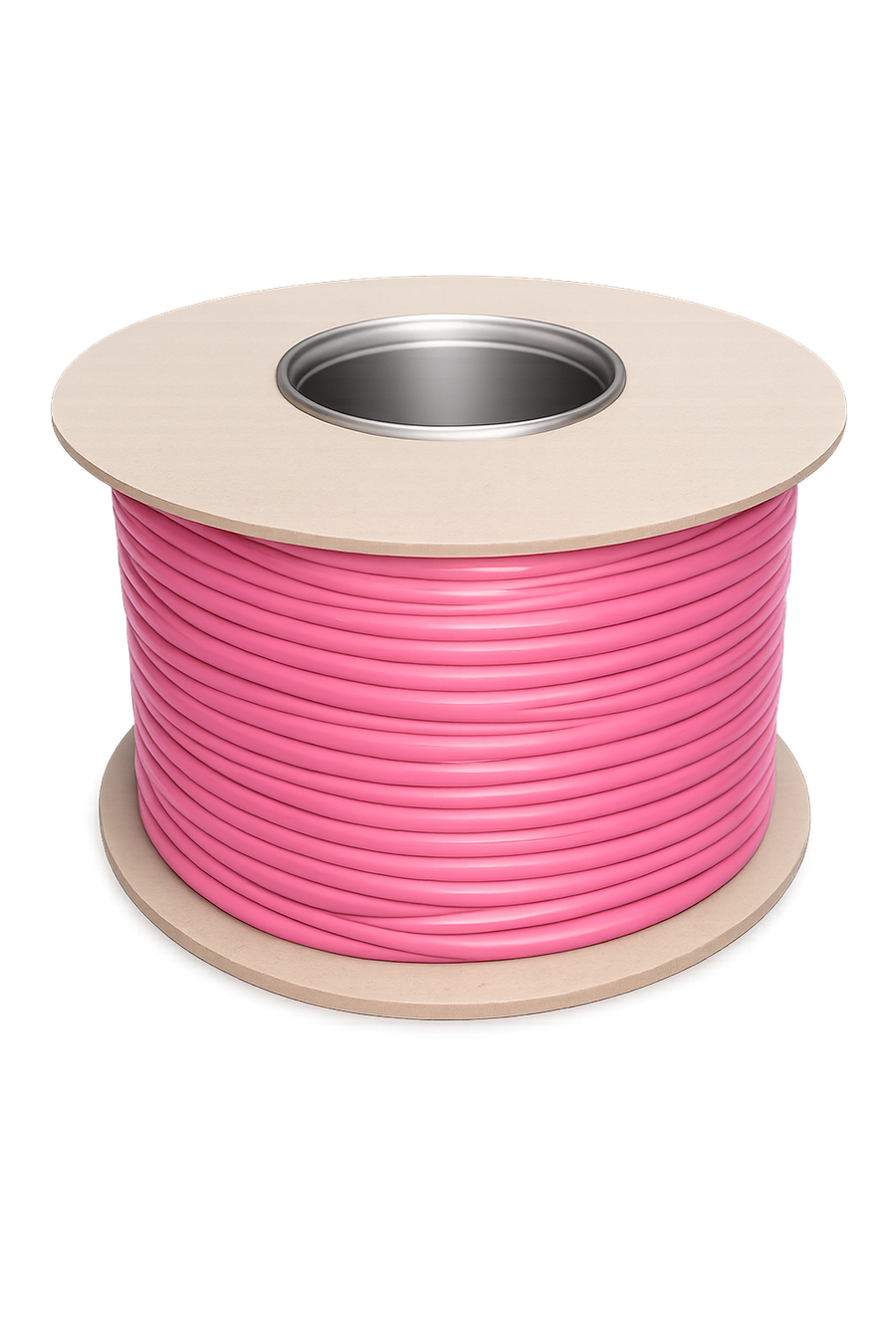 Pink Flexible PVC Cable Sleeving - 100m Reel