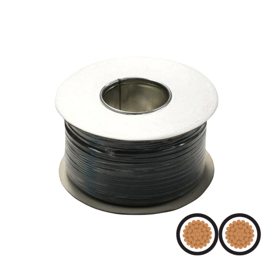 Speaker Cable Black 2 x 24/0.20 (6A) 2x 0.75mm² x 50m BLACK