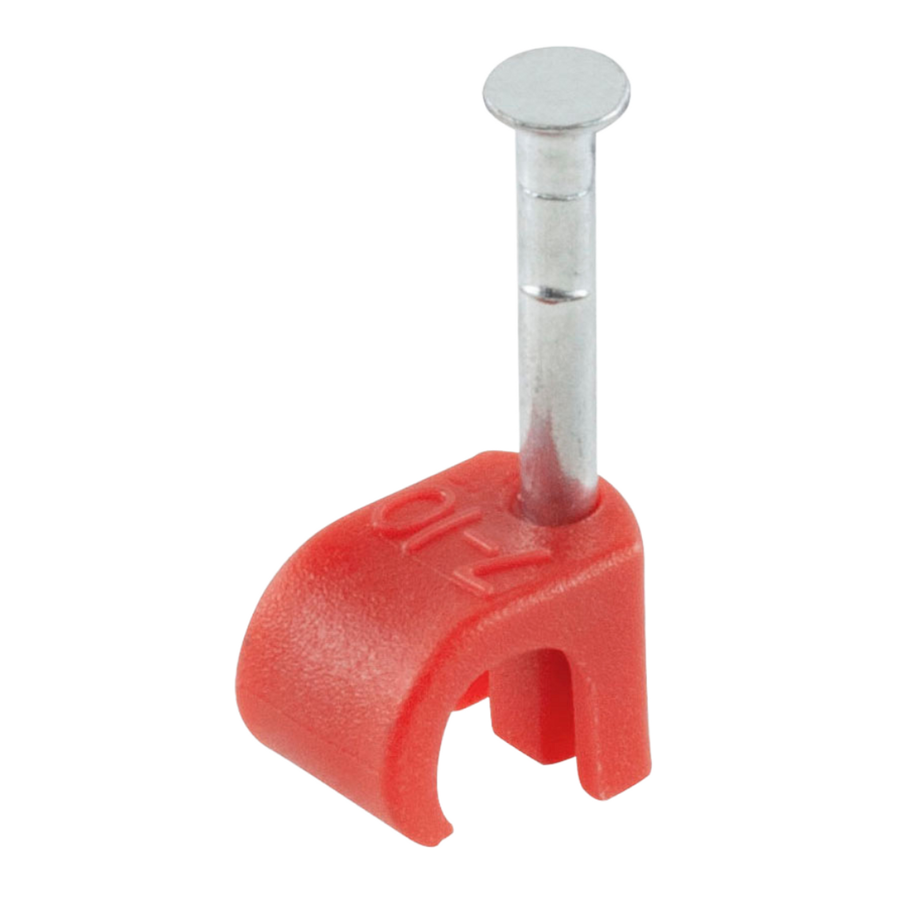 Red Round Cable Clips Pack of 100