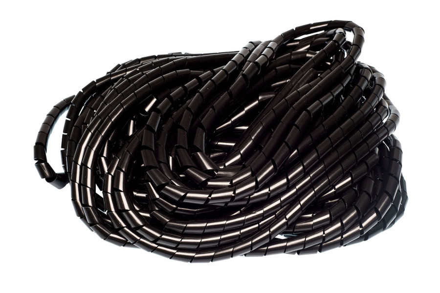 Black Cable Spiral Wrap, 25m Roll