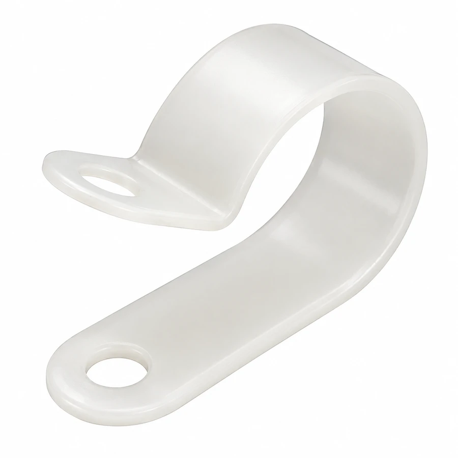 White / Natural Nylon P Clips (Pack of 100)