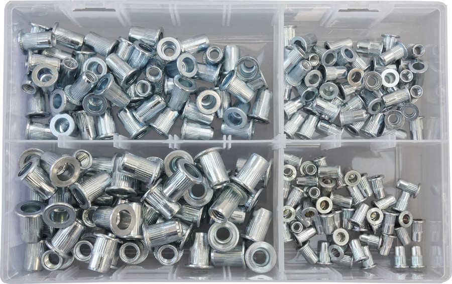 Nutserts (Serrated + Flanged) 4-8 mm (200 Pieces)