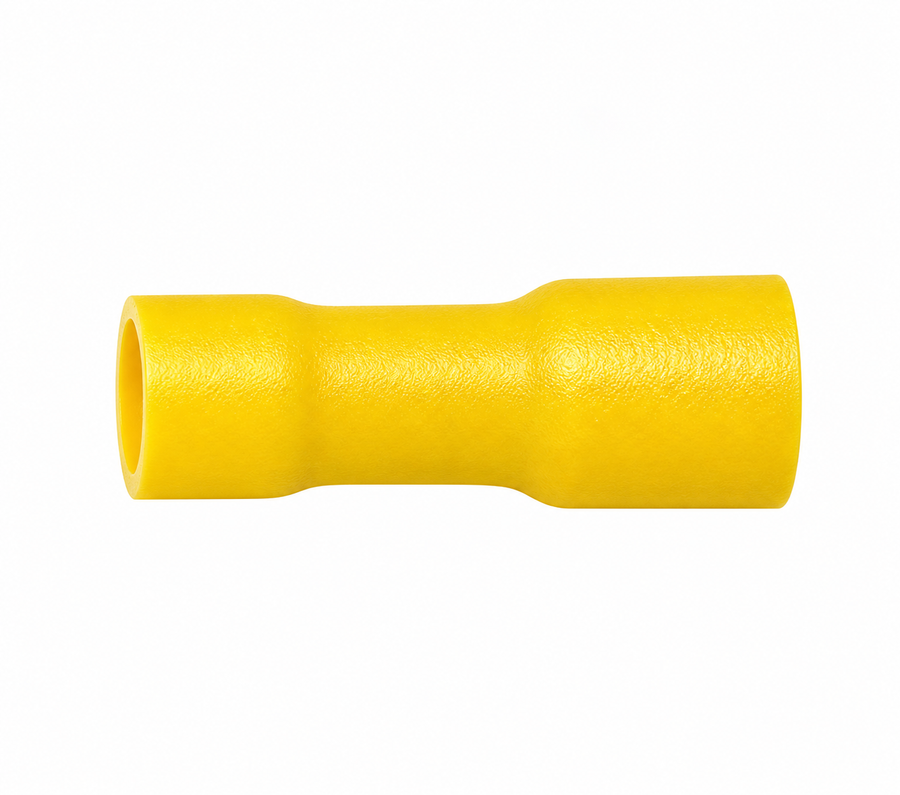 Yellow Fully Insulated Female Spade Disconnect Terminals (Pack of 100)
