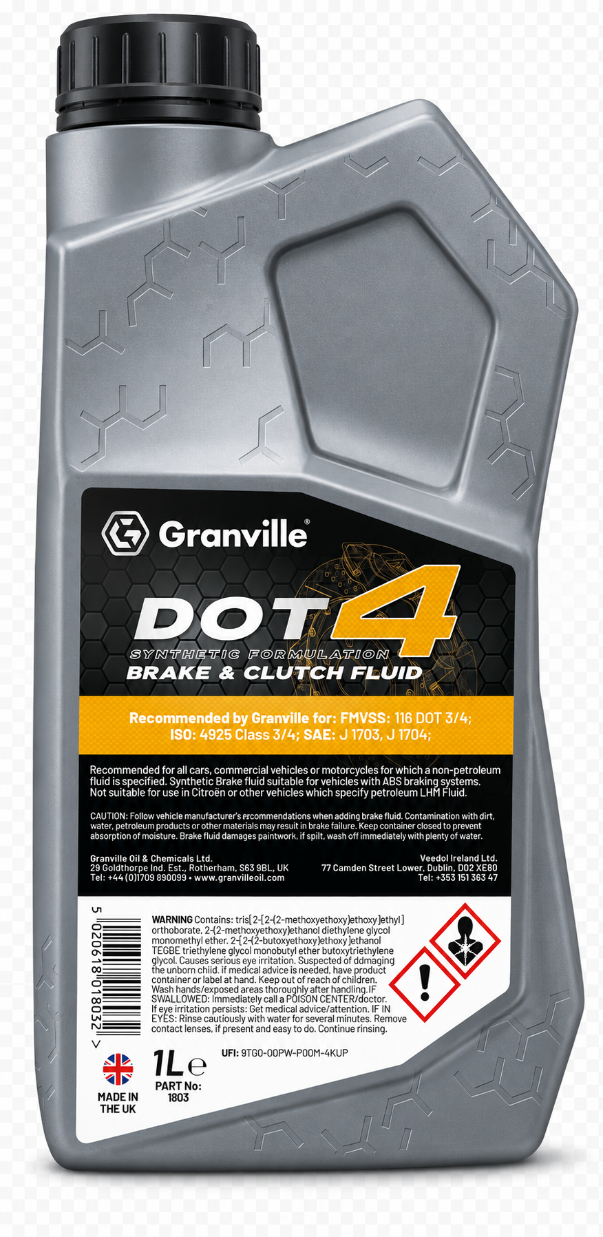 Brake & Clutch Fluid DOT4 (1 litre) (Pack of 1)