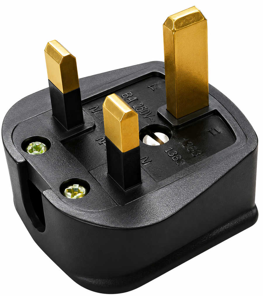 Plug Top (13A) Black ( Pack of 10 )