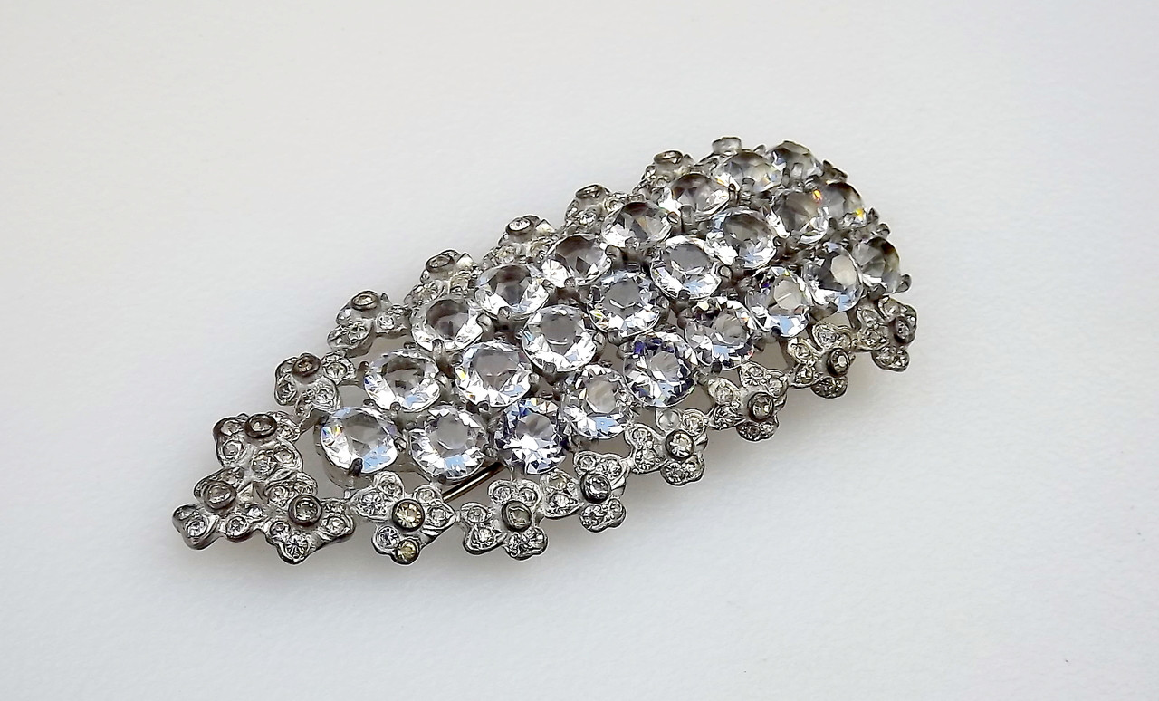 Art Deco Large EISENBERG ORIGINAL Fur Clip Pin Fabulous Open