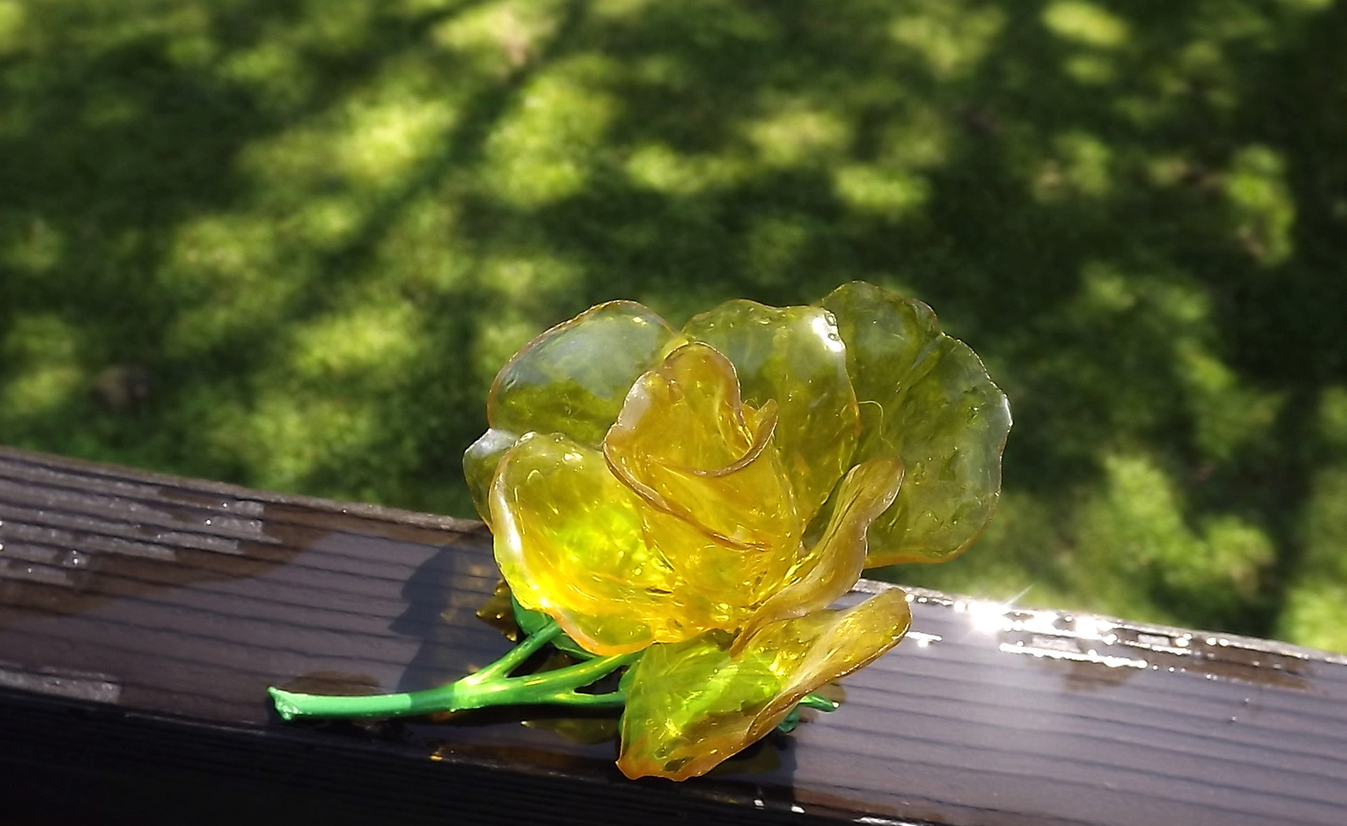 Huge Yellow Plastic Flower Brooch Vintage 3D Cellulose Acetate Rose Pin ...