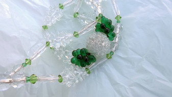 Rousselet France Gripoix Poured Lampwork Spun Glass Beads Necklace Rare