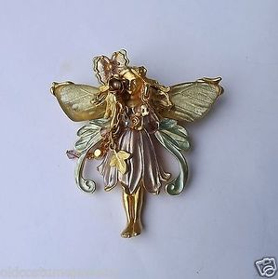 RETIRED KIRKS FOLLY PRIMROSE THE FLOWER FAIRY PIN in BOX with PAPERS & STORY~QQ