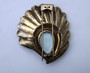 Eisenberg Original Sterling Brooch Aquamarine Seashell  Organic Art Nouveau Design