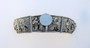 Antique Asian Buddhist Gods Repousse Sterling Silver Heavy  Bracelet Rare Wide Tapered Old Costume Jewelry