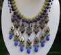 GERARD YOSCA Statement Necklace Stunning Waterfall Fringe Jewels of India Style