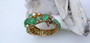GRIPOIX Rare Vintage Poured Green Glass Bracelet Marvella Masterpiece