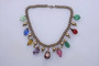 Early Miriam Haskell Poured Glass Beads Bookchain Fringe Necklace Moriage