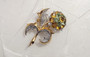 M. Boucher Flower Brooch MB Phrygian Cap With Initial R Pave & Open Back Stones