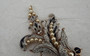 Trifari Alfred Philippe Empress Eugenie Pave Enamel & Pearls Lily Fur Clip Pin