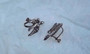 Art Deco Bluebird Swallow Bird Earrings Screw On With Rhinestones Silver Plated