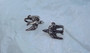 Art Deco Bluebird Swallow Bird Earrings Screw On With Rhinestones Silver Plated