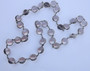 Antique Victorian Rock Quartz Pools of Light Necklace Long 26" Embossed Sterling