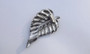 Rare Signed CORO Rhinestone Enamel Fur Clip Brooch Big Exotic Leaf Pin