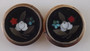 Antique Victorian Pietra Dura Low Gold Cufflinks Rare Fabulous!