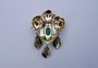 Crown Trifari Mughal Jewels of India Brooch Scheherazade Pin