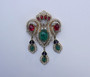 Crown Trifari Mughal Jewels of India Brooch Scheherazade Pin