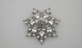 Vintage Signed Bogoff Rhinestone Star Brooch Silver Rhodium Sparkling Christmas Winter Beauty