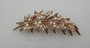 1960's Crown Trifari Pearl Gold Leaf Brooch 4" Long Pearl Clusters Berries Pin