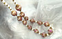 Vintage Wedding Cake Beads Necklace Aventurine Murano  Glass Beads With Milk Glass Beads